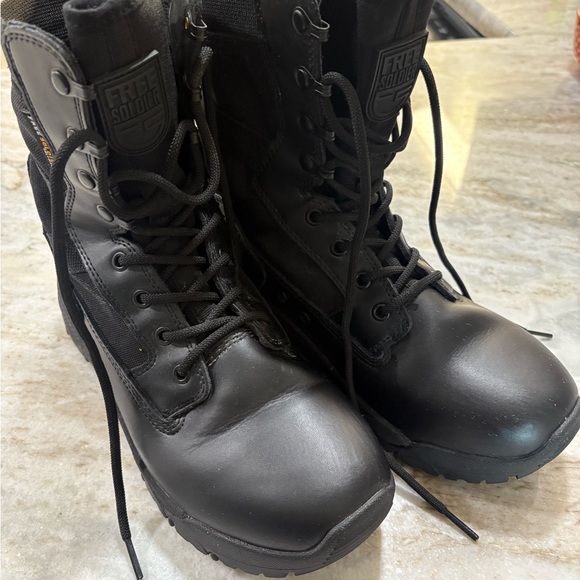 Men's Black Tactical Boots - Picture 1 of 7